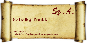 Szladky Anett névjegykártya